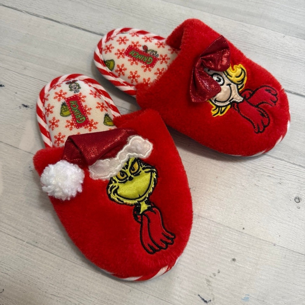The grinch kids‎ slipper grinch Cindy Lou little kids 11/12